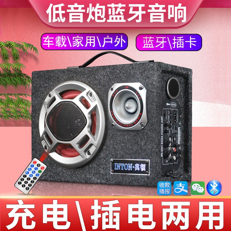 英顿充电蓝牙音响户外k歌家用摆