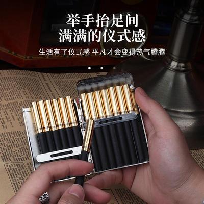 名爵新款哈兰德烟盒浴血香烟黑帮同款粗支16金属侧三开厂家直销