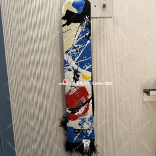 adidas三叶草曼联x石玫瑰联名时尚足球休闲文化围巾围脖KE5263