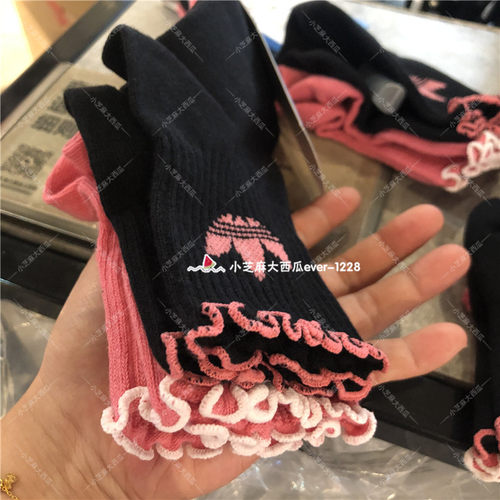 三叶草专柜正品少女双色运动袜