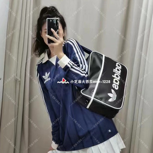 adidas三叶草专柜正品 70S复古男女logo印花休闲斜跨单肩包H49622