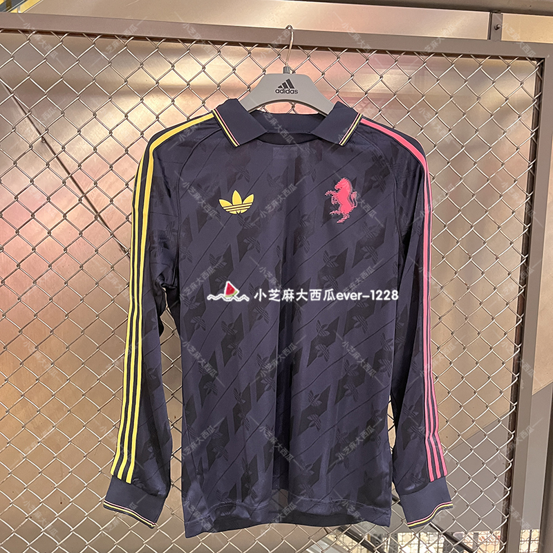 adidas三叶草印花休闲长袖T恤