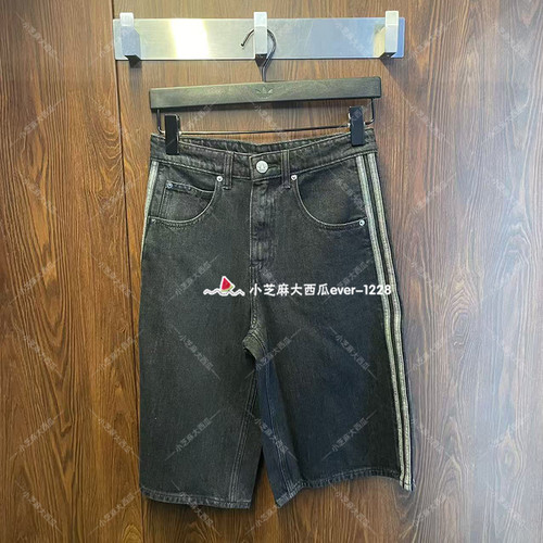 adidas三叶草牛仔运动短裤