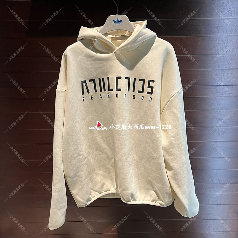 adidas三叶草FEAR OF GOD ATHLETICS抓绒运动连帽衫卫衣KC7303