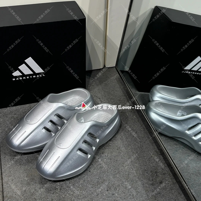 adidas三叶草篮球运动拖鞋穆勒鞋