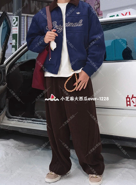 adidas三叶草CNY新年款休闲舒适双面针织宽松运动裤KT0682KT0683