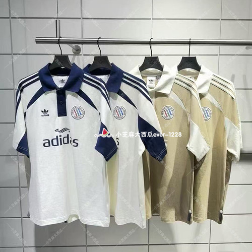 adidas三叶草运动短袖翻领POLO衫