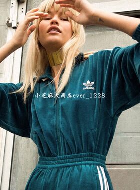 adidas撞色刺绣logo外套夹克