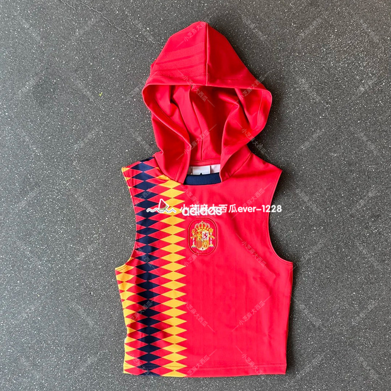 adidas三叶草正品女子西班牙队休闲文化运动无袖背心KE2290
