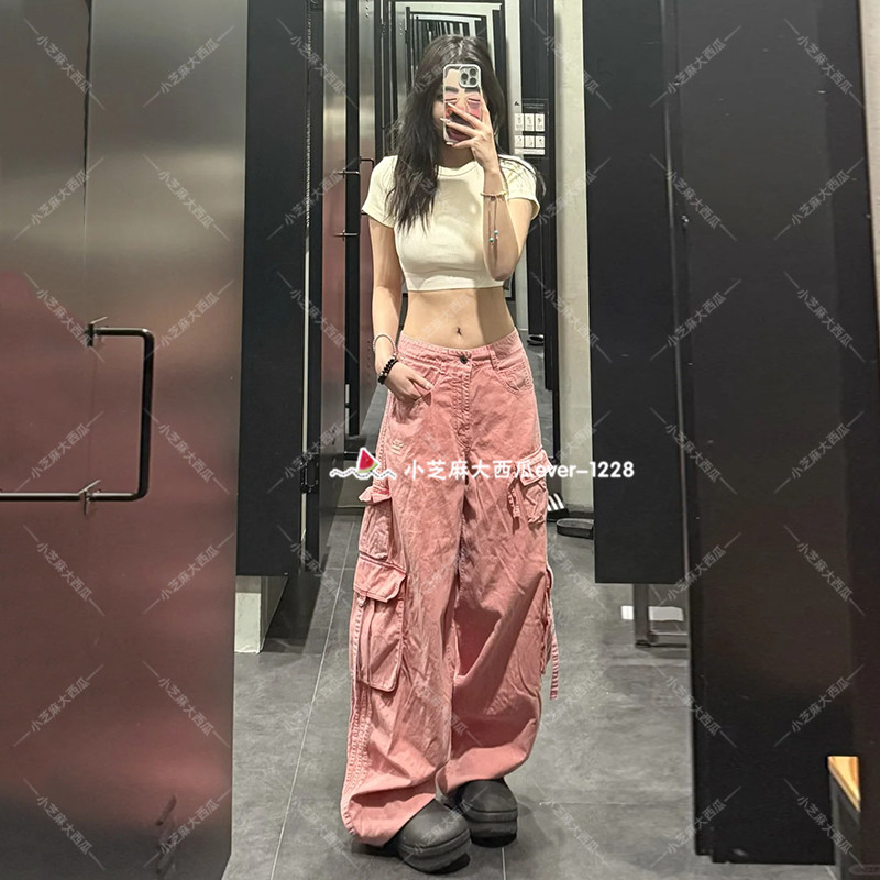 adidas三叶草多口袋设计运动裤图片