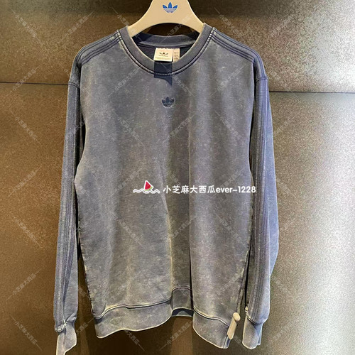 adidas三叶草运动圆领卫衣套头衫