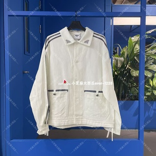 adidas三叶草Toc Bai纯棉运动宽松翻领夹克早春薄外套KW5673/5674