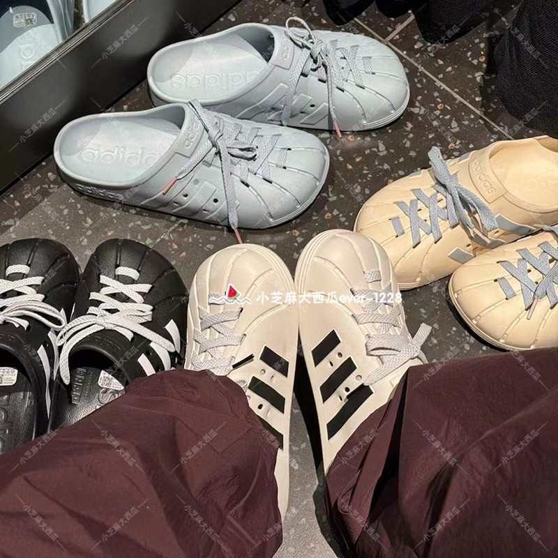 adidas三叶草ADILETTE套入平底拖鞋勃肯鞋JH9848/9849/9850/9853