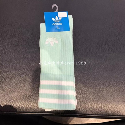 adidas三叶草舒适单双运动中筒袜