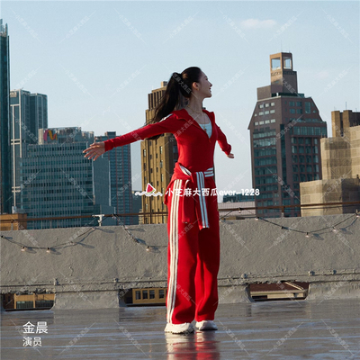 adidas阿迪达斯高腰宽松阔腿裤