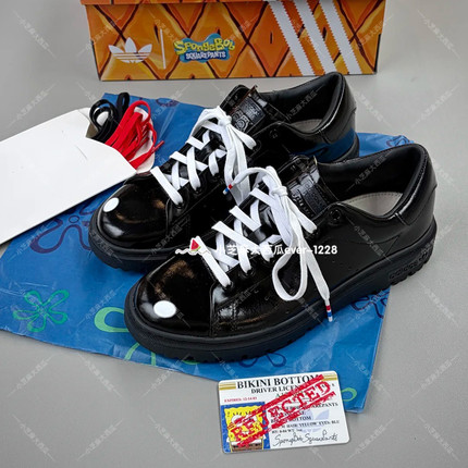 adidas三叶草STAN SMITH FREIZEIT 海绵宝宝皮革鞋面运动鞋JQ6779