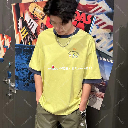 adidas三叶草印花运动短袖T恤