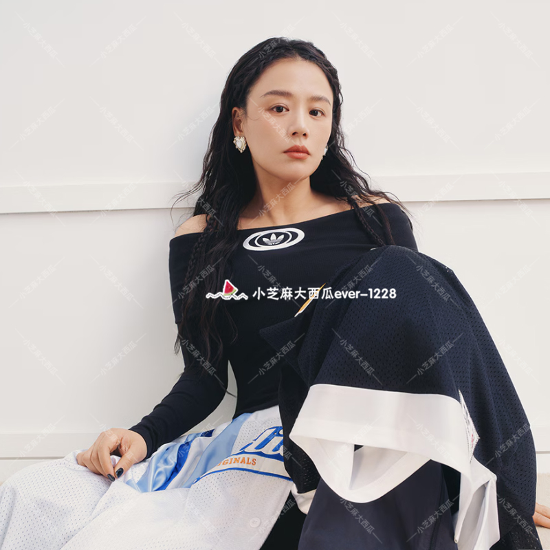 adidas三叶草紧身运动长袖T恤