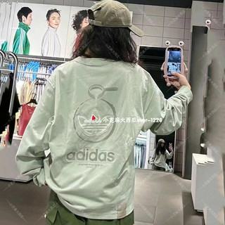 adidas三叶草正品情侣纯棉运动宽松长袖圆领T恤JG1520/1521/1522