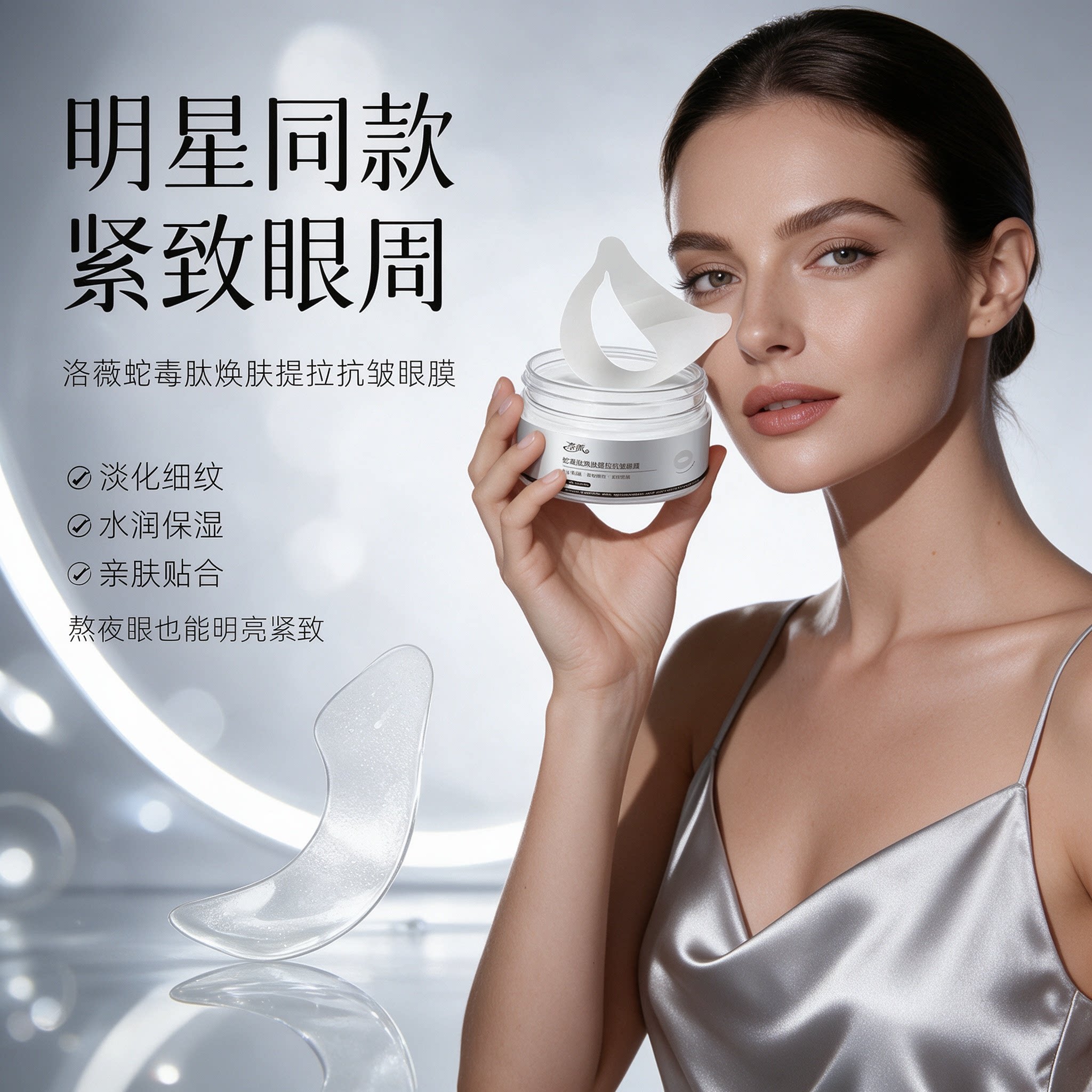 【爆款】蛇毒肽眼膜贴波色因抗皱紧致淡化黑眼圈细纹眼袋保湿眼贴