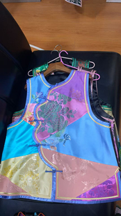 原掌柜家 2025年春装新款新中式国风百家衣真丝老软缎提花马甲