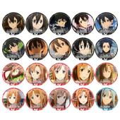 结城明日奈动漫周边徽章胸章Q 亚丝娜 刀剑神域吧唧 桐谷和人