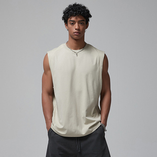 速干跑步训练休闲健身衣服潮牌 坎肩夏季 美式 运动背心男女宽松无袖