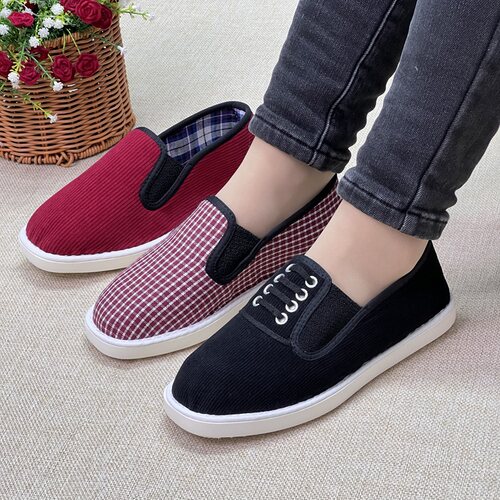 何航手工布鞋【松紧鞋】一脚蹬吸汗透气柔软轻便男女士休闲布鞋 - 封面