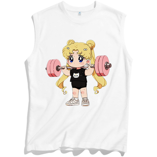 男t恤纯棉训练运动健身背心男款 无袖 打底 88vip商品美女男士 两2元