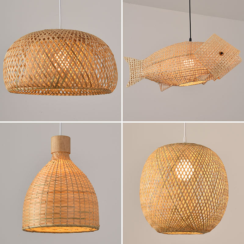 led竹编吊灯竹子日式竹艺灯笼竹灯餐厅民宿过道走廊旅店火锅店灯,家装灯饰光源,餐厅吊灯,淘宝优惠券,粉丝福利购,淘宝优惠卷