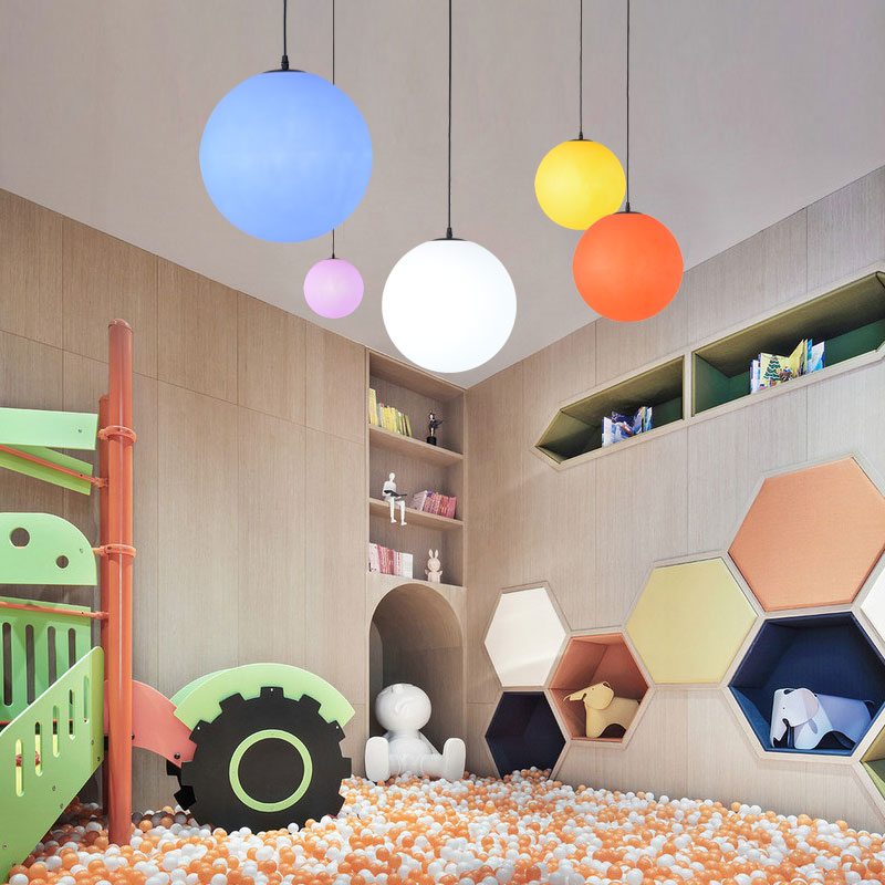 彩色灯具服装店科技馆托儿所蓝色