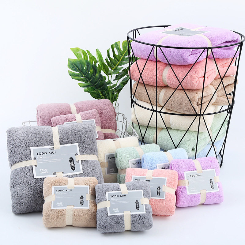 浴巾毛巾套装超吸水家用珊瑚绒柔软速干不掉毛男女成人情侣儿童,居家布艺,浴巾毛巾方巾套装/三件套,淘宝优惠券,粉丝福利购,淘宝优惠卷