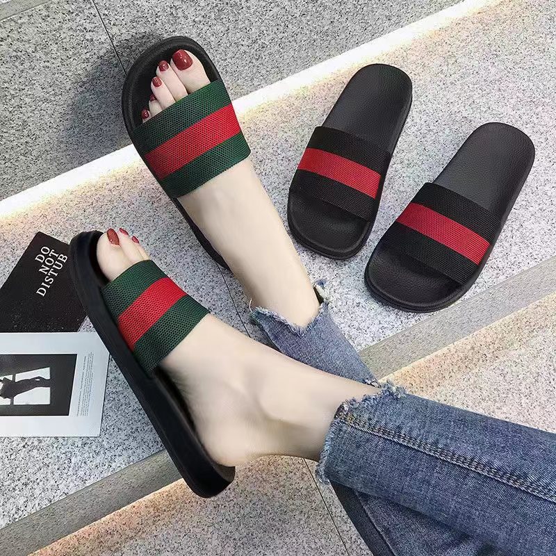 拖鞋女夏季外穿防滑网红条纹时尚