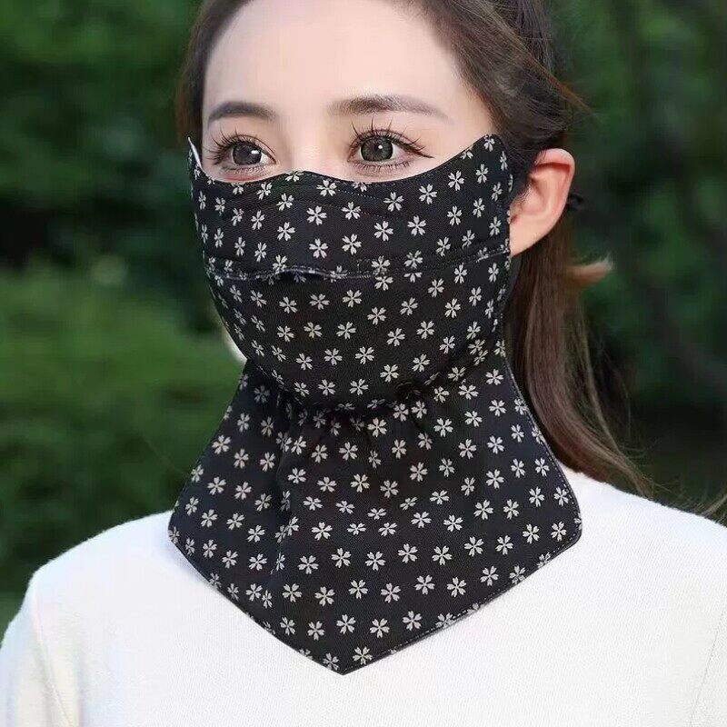 护脖颈冬天加厚高颜值保暖口罩女士防风防寒骑车户外加大纯棉面罩
