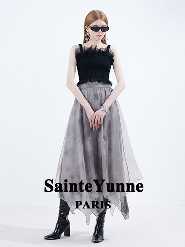 【限时破价】SainteYunne修身无袖背心蕾丝显瘦上衣吊带SY006
