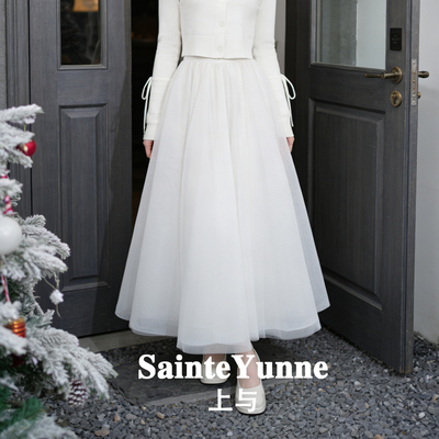 【纱织白雪】蓬蓬网纱长裙