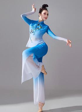 送扇子民族古典舞2025服胶州女飘逸扇子舞国风演出服练功新款套装