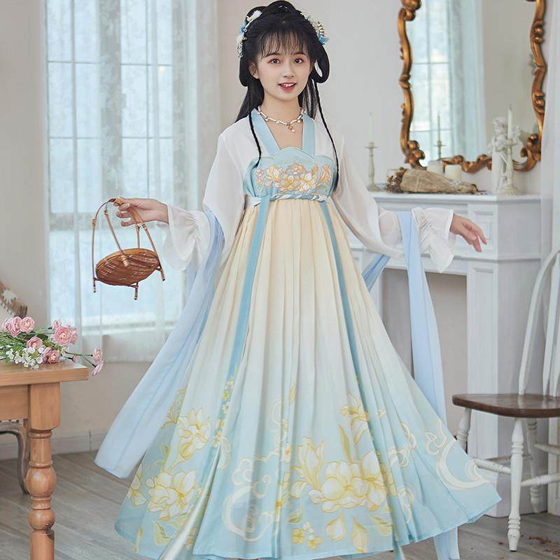 繁花情长袖高腰绣花汉服夏季齐胸雪纺襦裙日常可穿汉元素连衣裙子,女装/女士精品,汉服半身裙,淘宝优惠券,粉丝福利购,淘宝优惠卷