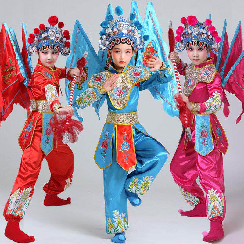 花木兰戏曲儿童演出服刀马旦舞蹈服桂英挂帅京剧说唱脸谱表演服女图片