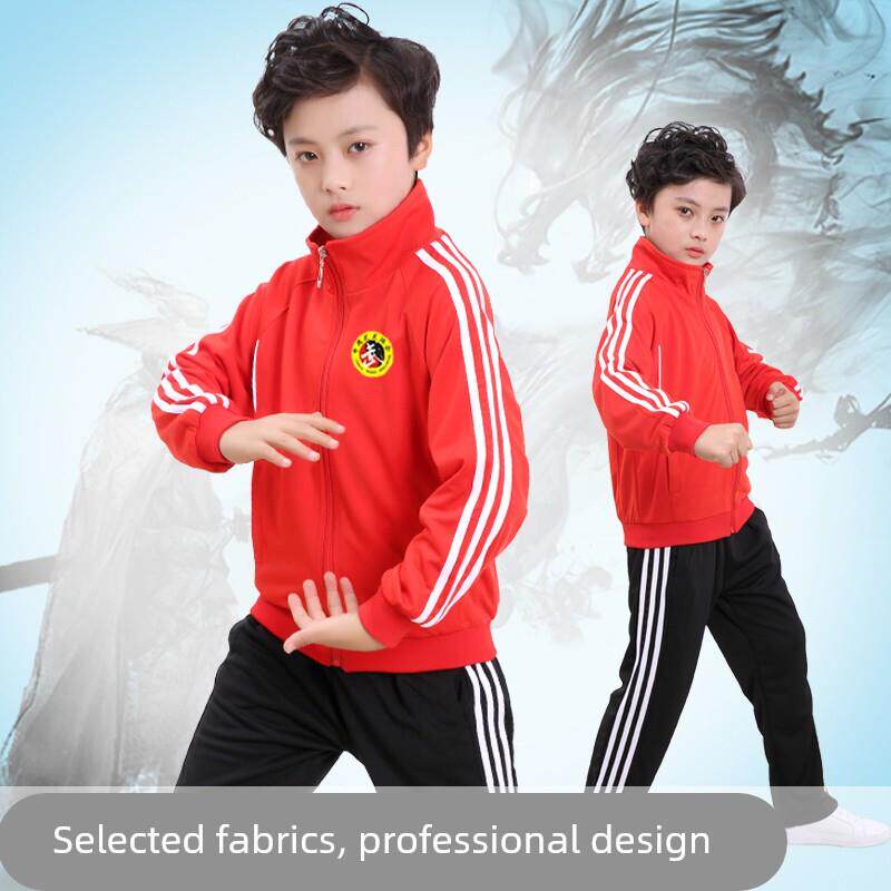 武术服儿童功夫练武服装武校运动校服男秋冬少儿散打搏击训练服装
