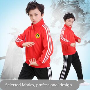 武术服儿童功夫练武服装武校运动校服男秋冬少儿散打搏击训练服装