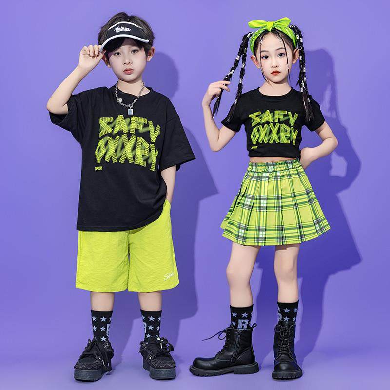 六一儿童演出服啦啦队小学生运动会开幕式服装黑色班服幼儿园舞蹈