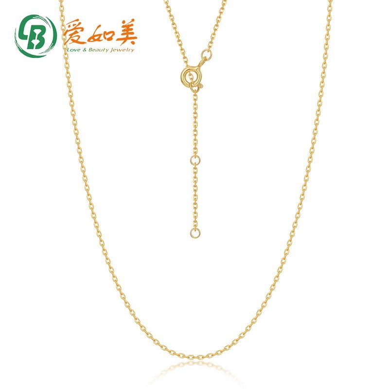 S925银渡18K金PT950铂金配链锁骨链可调节长短项链真金电镀吊坠
