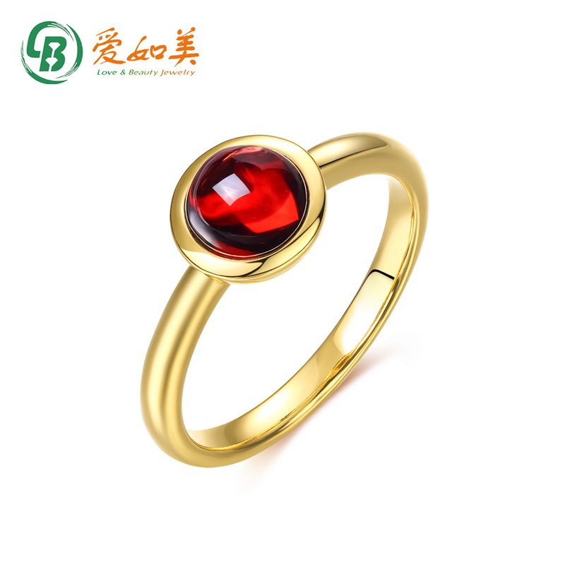 简约几何天然宝石戒指轻奢风S925银渡18K金PT950铂金彩宝糖果戒指