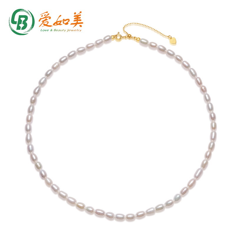 淡水珍珠项链女士精致高级S925银渡18K金PT950铂金锁骨链颈饰品