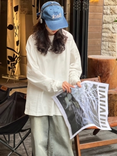 T恤宽松休闲圆领打底 街头国潮纯棉重磅280G长袖 ICEREVERIE 美式