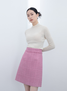 诗梦女装多色半高圆领羊毛衫打底修身显瘦针织衫百搭黑白藏青