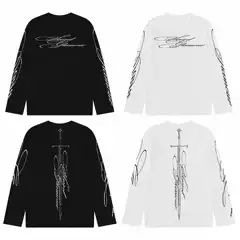 American dark style fashionable casual YK cross print autum