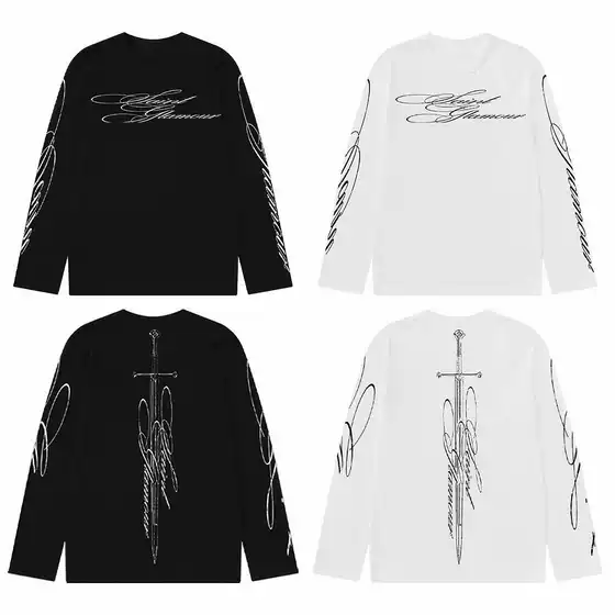 American dark style fashionable casual YK cross print autum