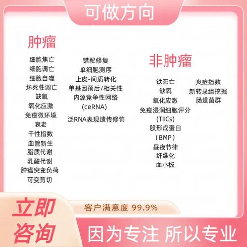 生信分析服务TCGA GEO数据库挖掘细胞测序转录组分析